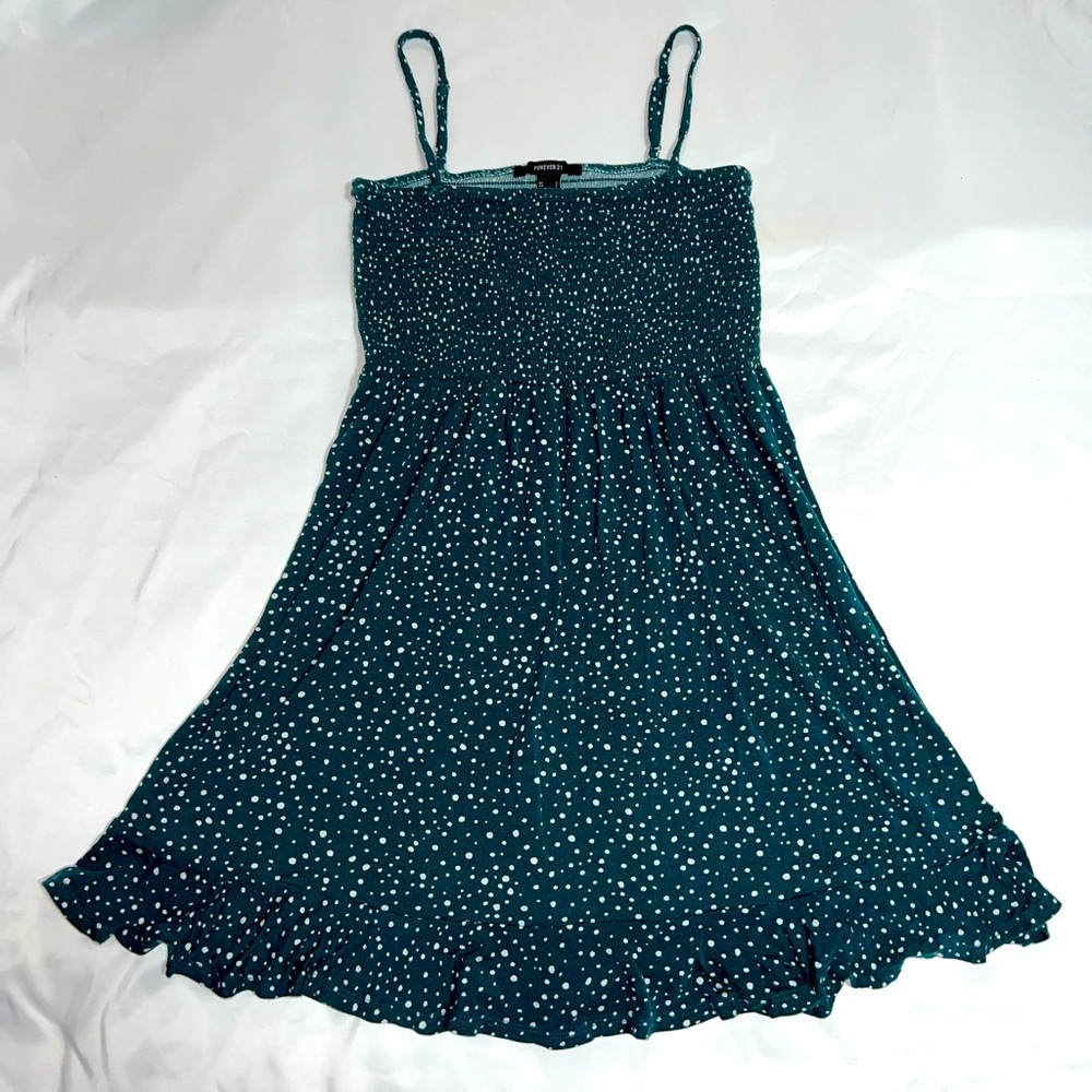 Forever 21 Babydoll Teal Mini Summer Dress